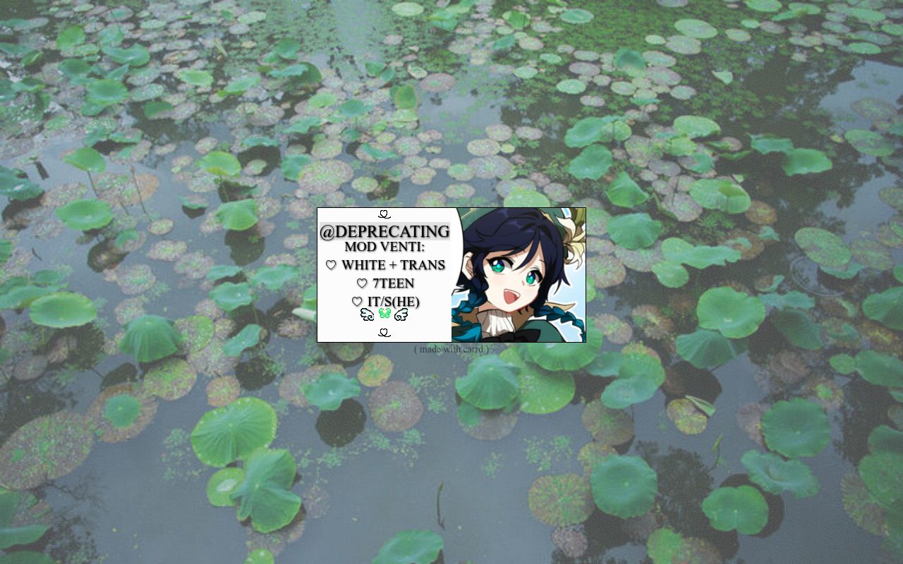 Carrd profile picture for @deprecating